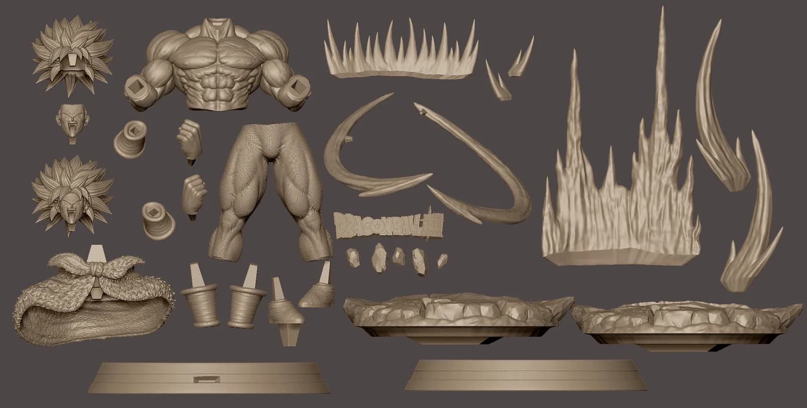 STL - Broly de Ryodan Studio render 3