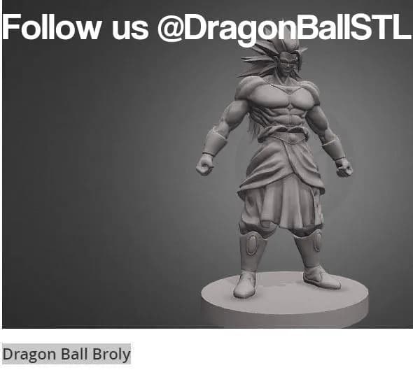 STL - Broly Guerrero Saiyan render 3