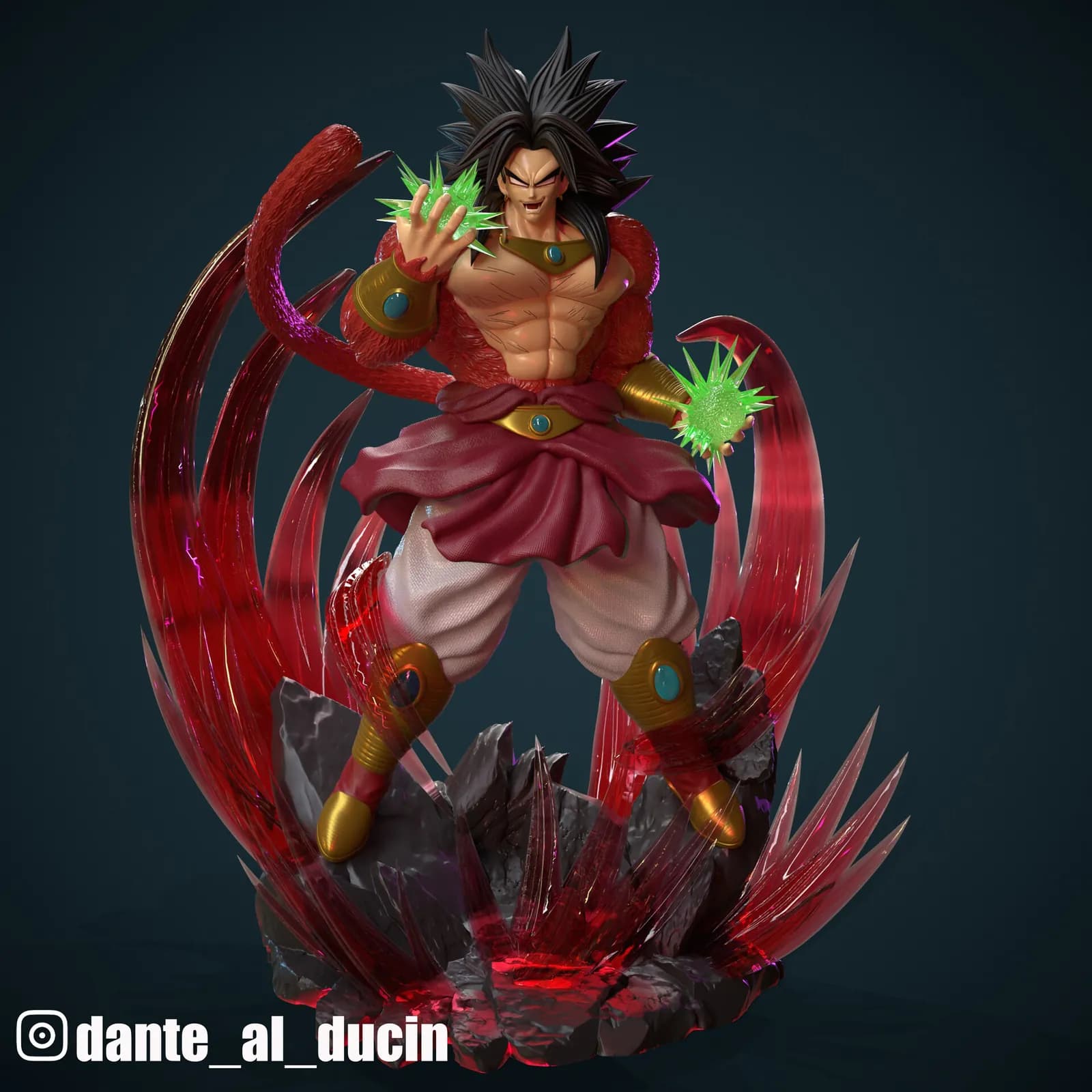 STL - Broly Super Saiyan 4 render 2