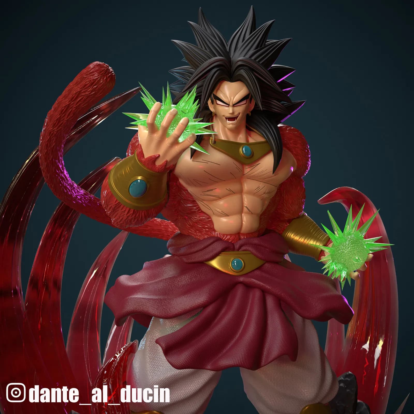 STL - Broly Super Saiyan 4 render 4