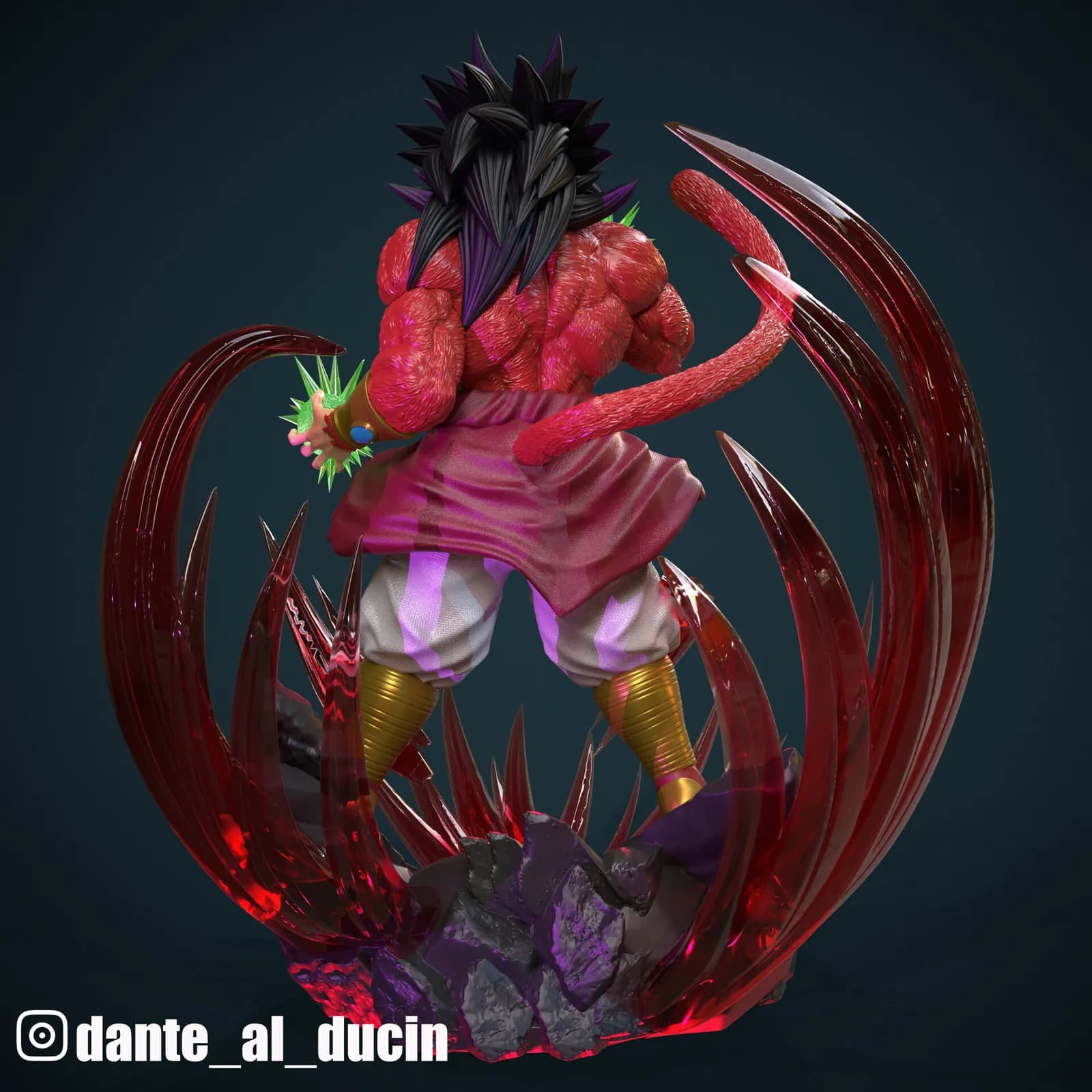 STL - Broly Super Saiyan 4 render 5