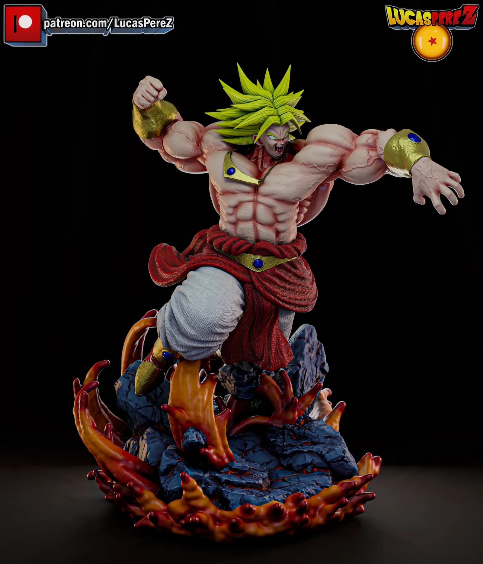 STL - Broly vs Goku render 2