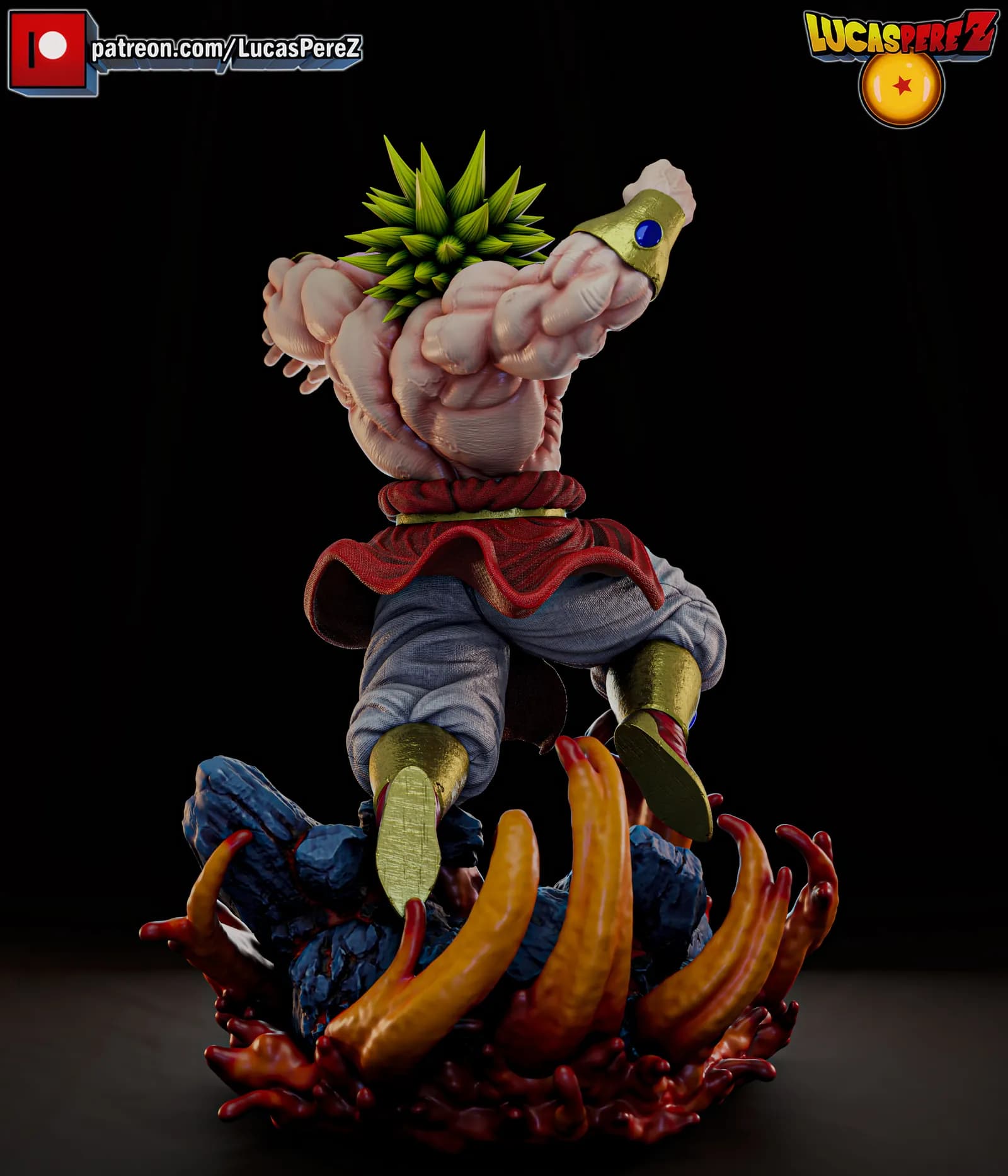 STL - Broly vs Goku render 4