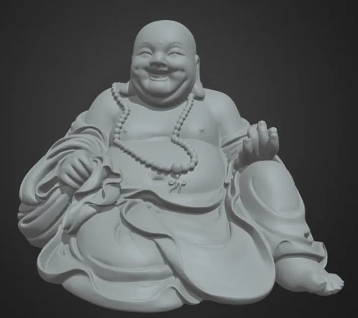 STL - Buda Maitreya sentado render 2