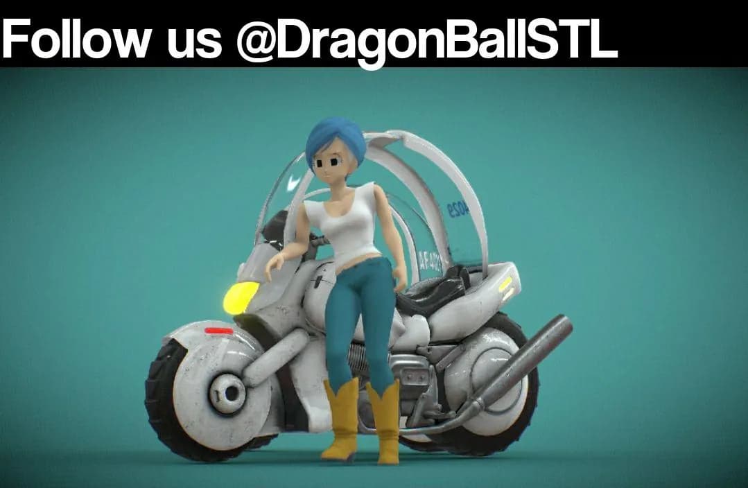STL - Bulma con Moto Estilo Dragon Ball
