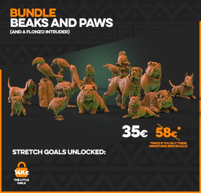 STL - Bundle Beaks and Paws render 2