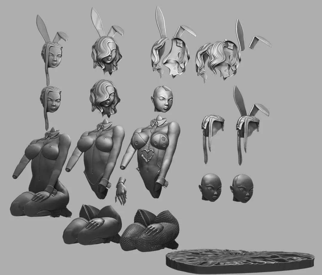 STL - Bunny Girl Set