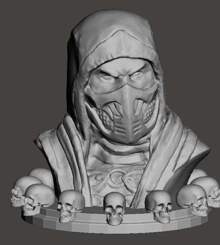 STL - bust scorpion stl