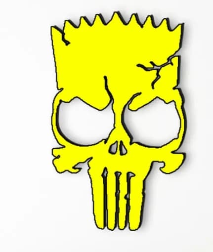 STL - Busto Bart Simpson Punisher
