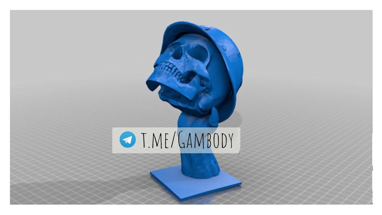 STL - Busto Calavera WW2
