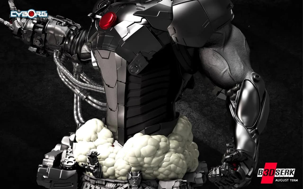 STL - Busto Ciborg render 2