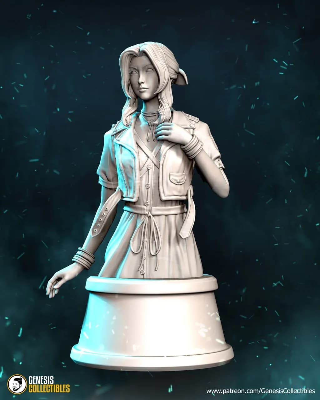 STL - Busto de Aerith render 2