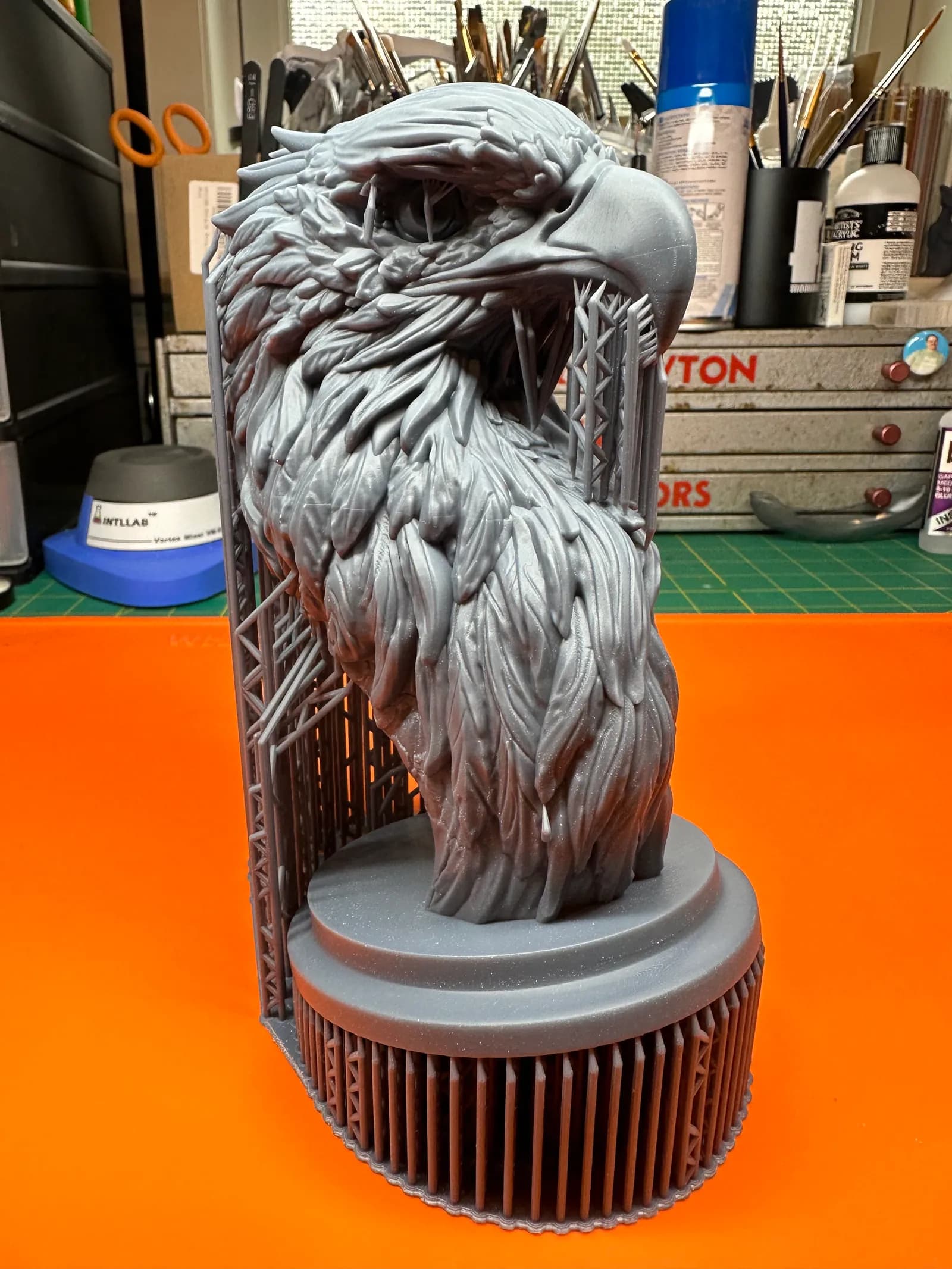STL - Busto de águila calva render 3