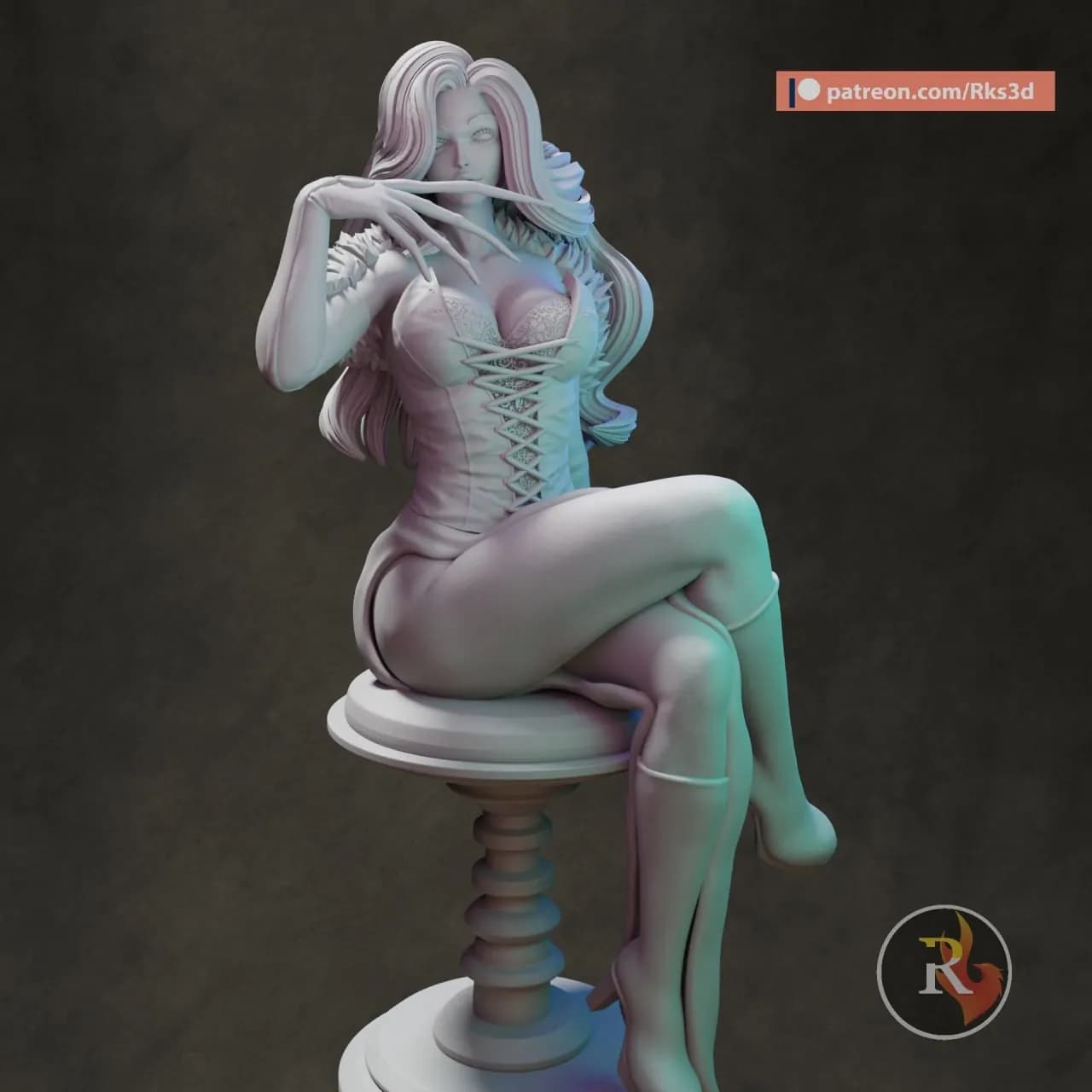 STL - Busto de Alex Louis Armstrong render 2