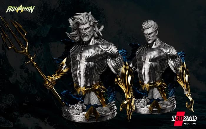 STL - Busto de Aquaman render 3