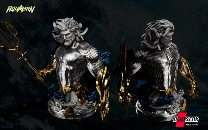STL - Busto de Aquaman render 4