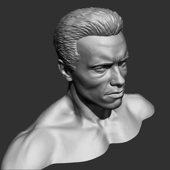 STL - Busto de Arnold Schwarzenegger render 2