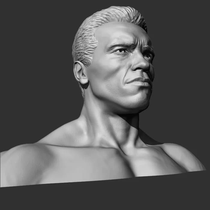 STL - Busto de Arnold Schwarzenegger render 3