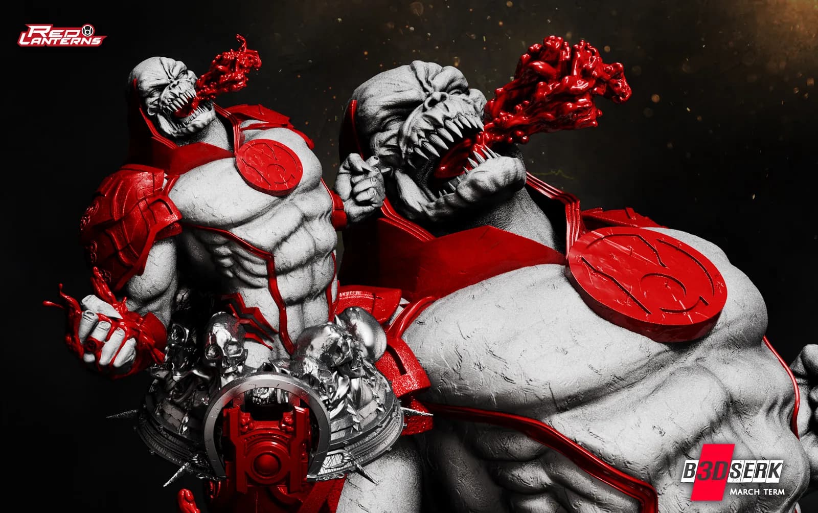 STL - Busto de Atrocitus Red Lantern render 2