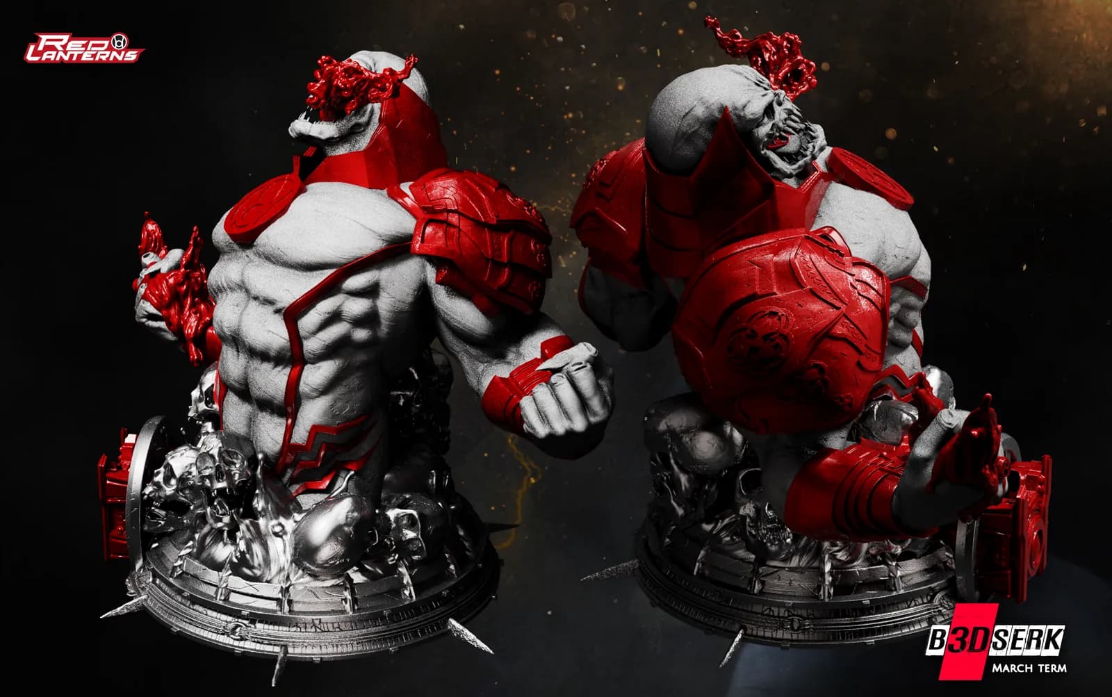 STL - Busto de Atrocitus Red Lantern render 3