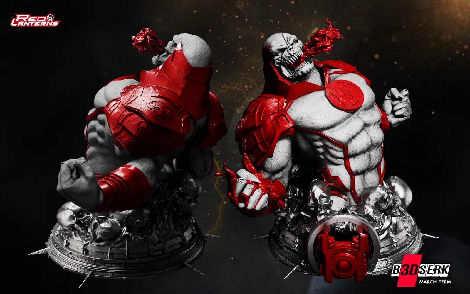 STL - Busto de Atrocitus Red Lantern render 4