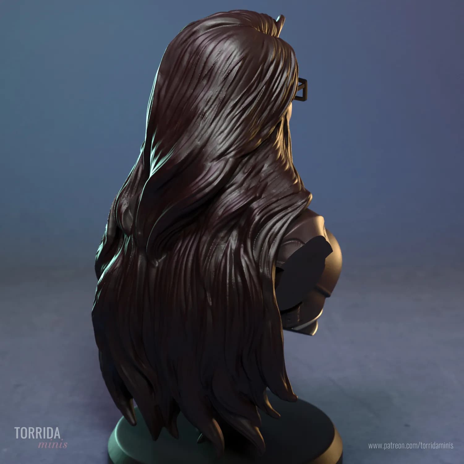 STL - Busto de Baroness G.I. Joe render 4