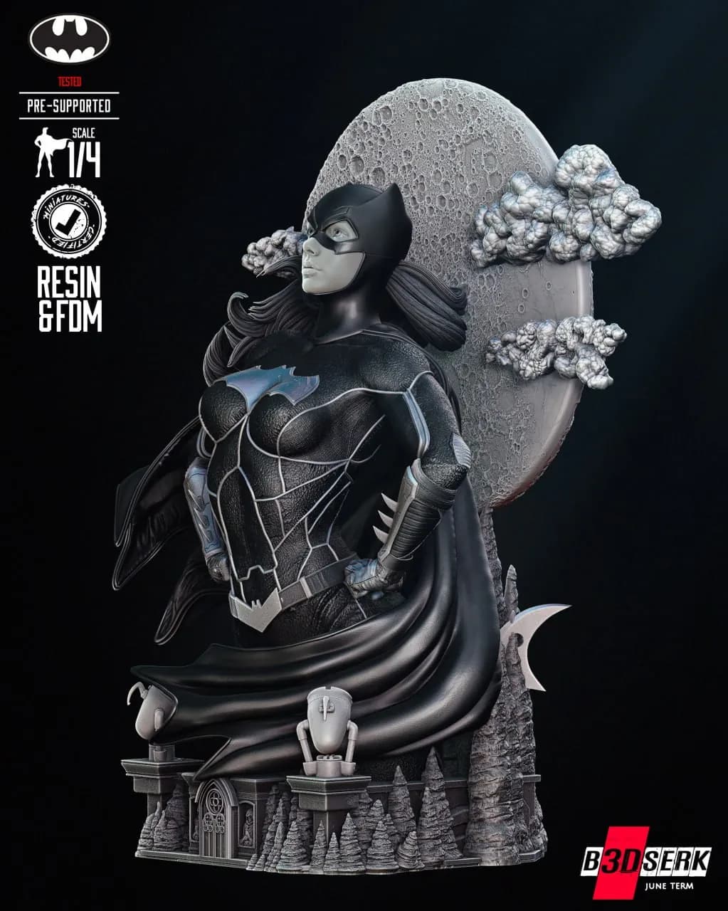 STL - Busto de Batgirl 3 render 2