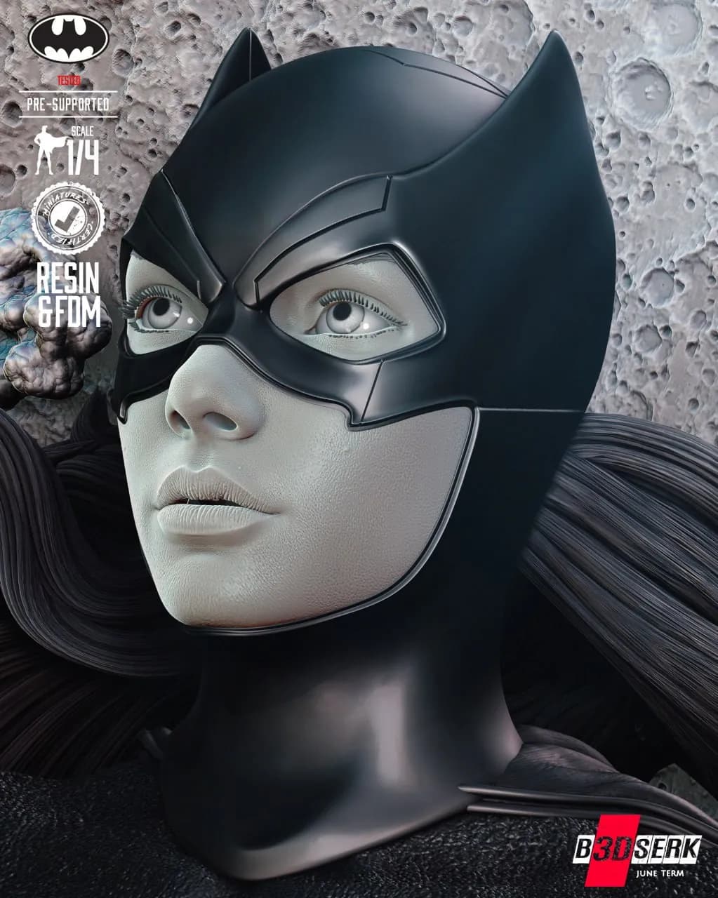 STL - Busto de Batgirl 3 render 4