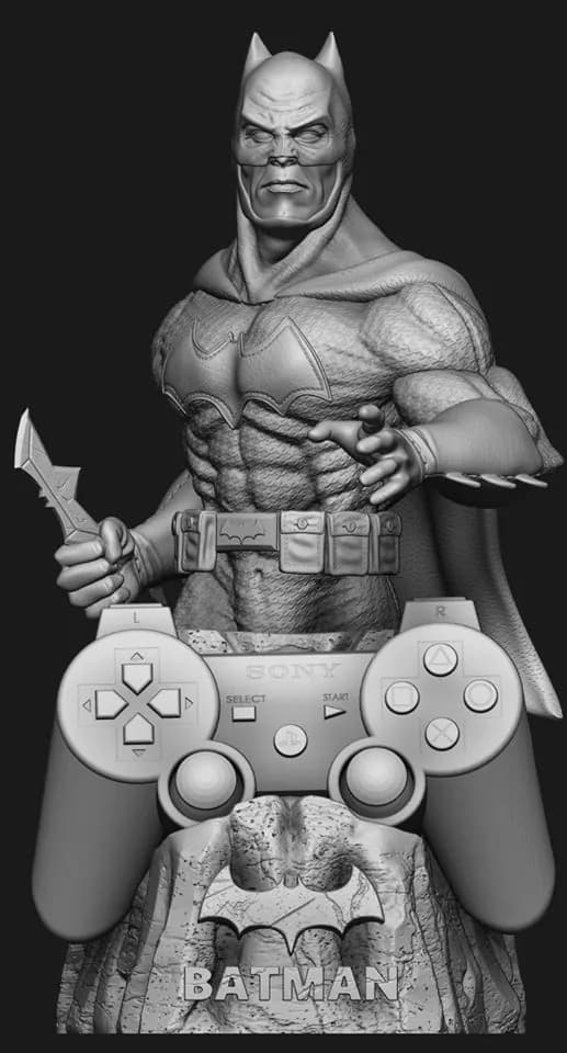 STL - Busto de Batman 4 render 4