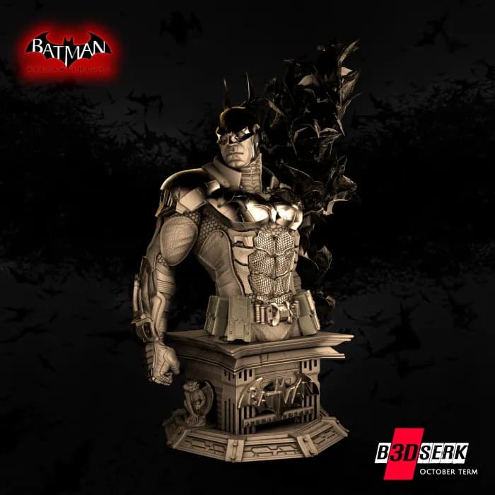 STL - Busto de Batman Arkham Knight 2 render 2