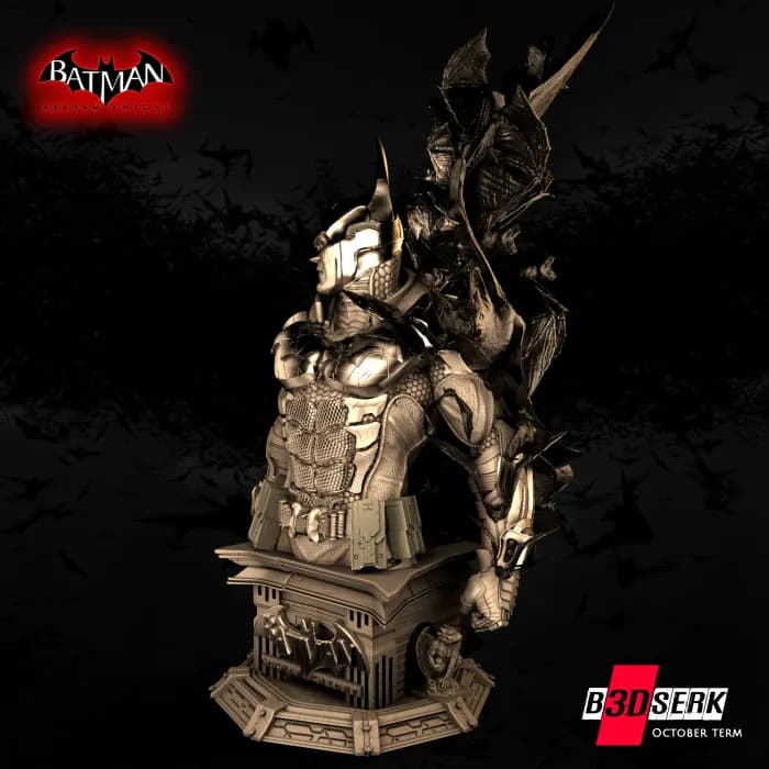 STL - Busto de Batman Arkham Knight 2 render 3