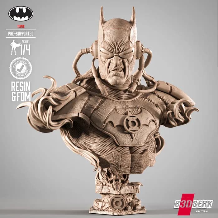 STL - Busto de Batman Linterna Verde