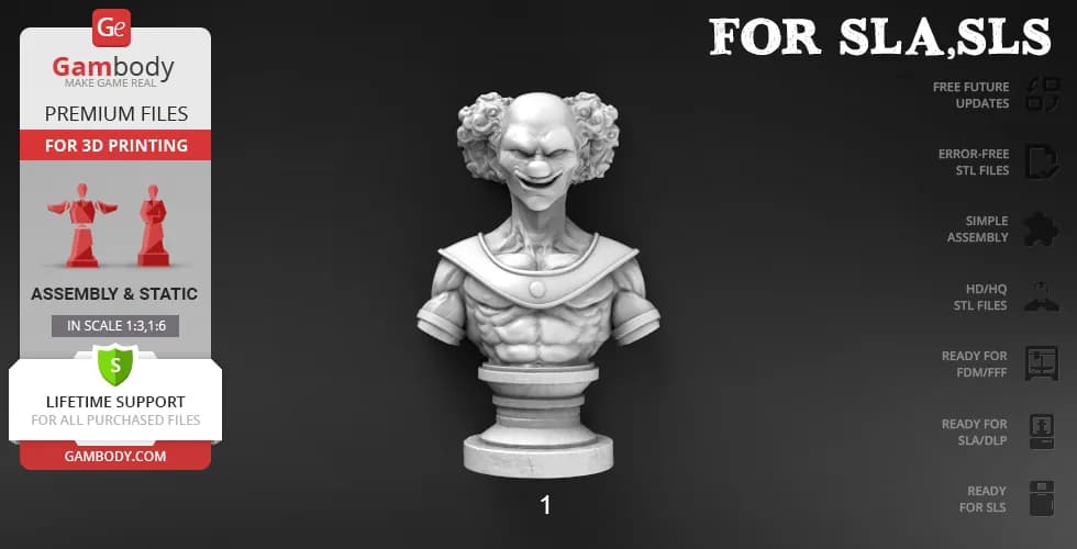 STL - Busto de Belmod render 3