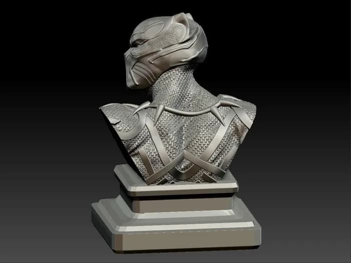 STL - Busto de Black Panther 2 render 2