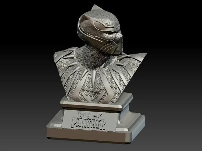 STL - Busto de Black Panther 2 render 3