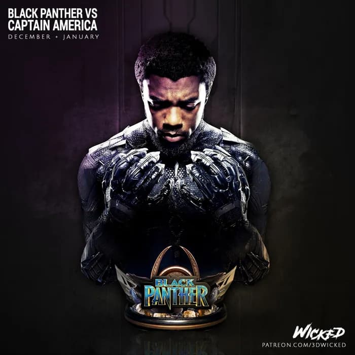 STL - Busto de Black Panther 3