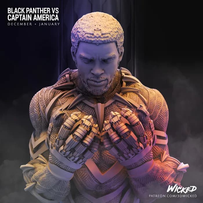 STL - Busto de Black Panther 3