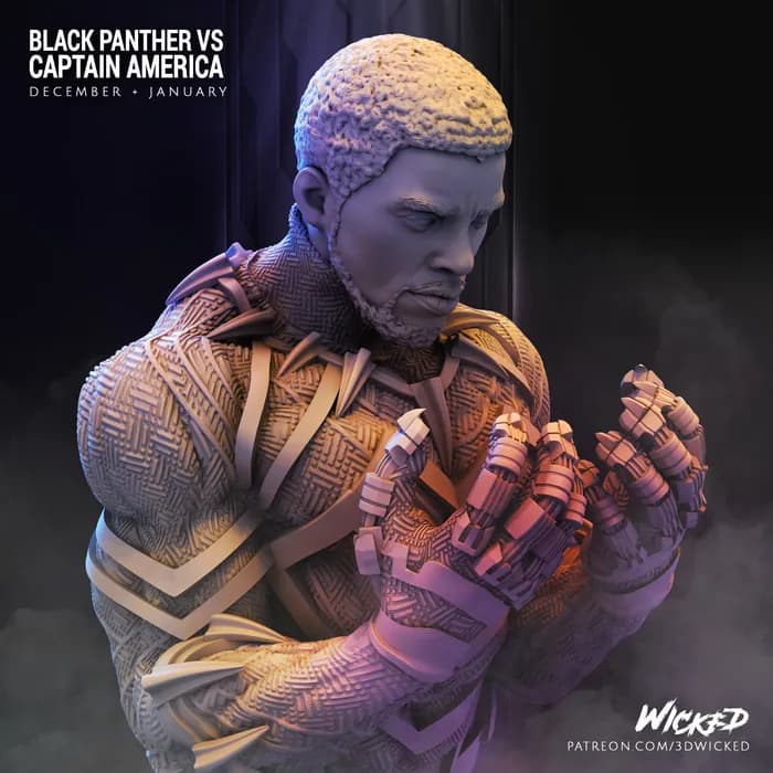 STL - Busto de Black Panther 3