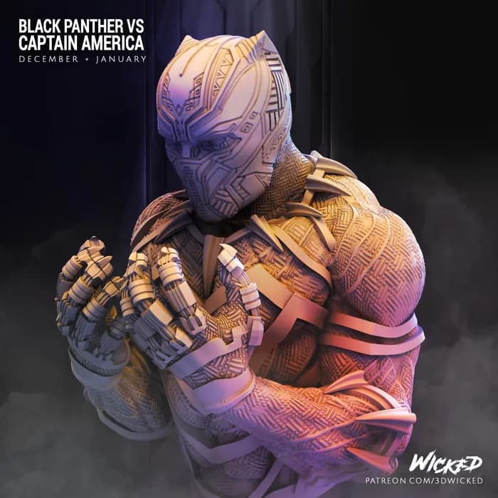STL - Busto de Black Panther 3