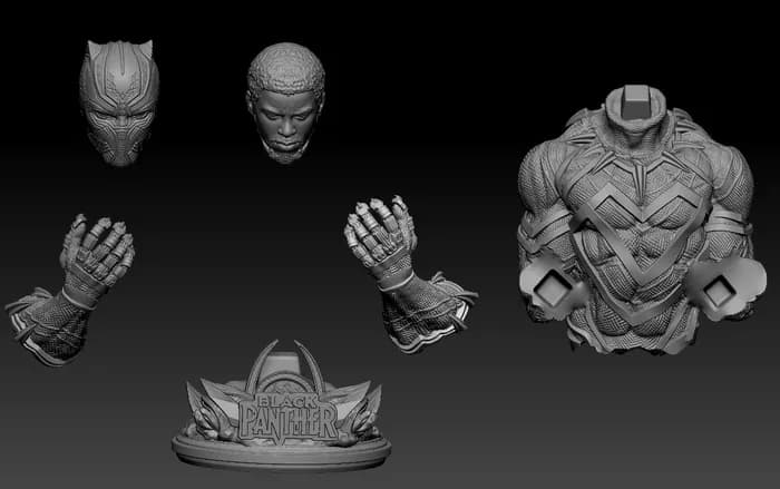 STL - Busto de Black Panther 3