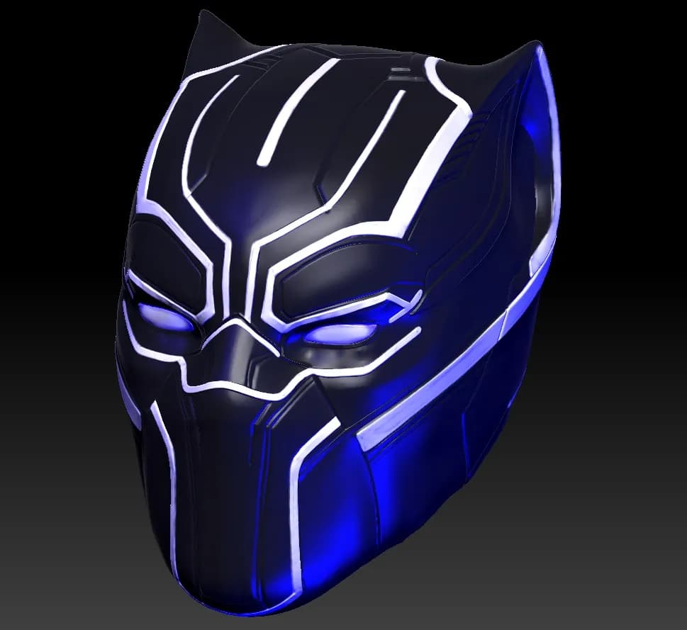 STL - Busto de Black Panther 4 render 2