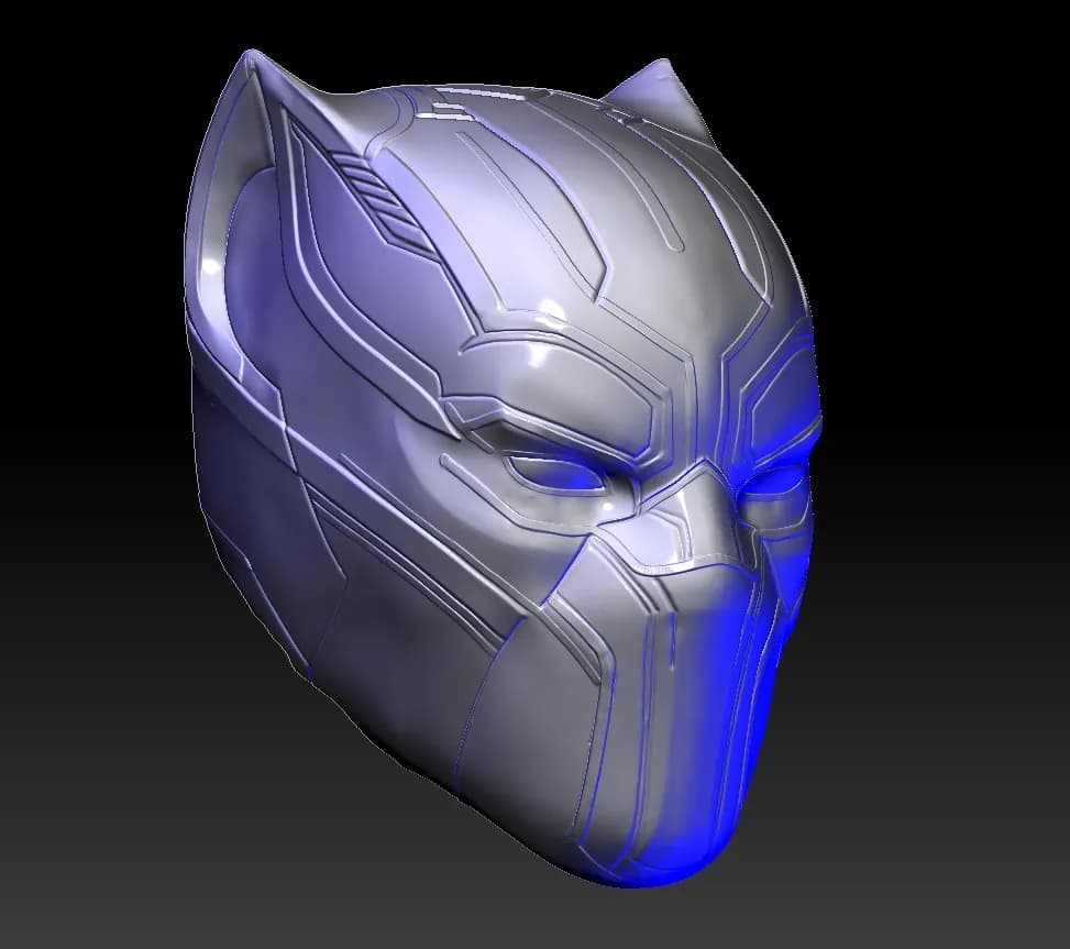 STL - Busto de Black Panther 4 render 3