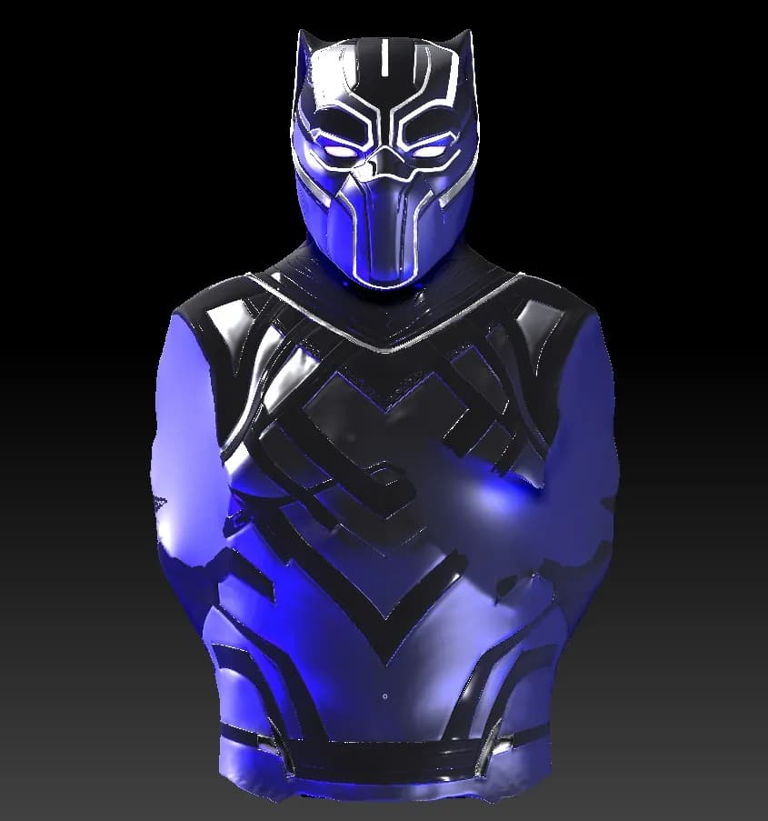 STL - Busto de Black Panther 4 render 5