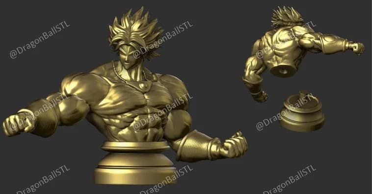 STL - Busto de Broly Guerrero