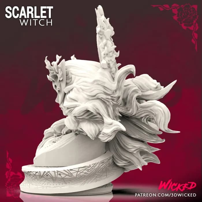 STL - Busto de Bruja Escarlata 2 render 5