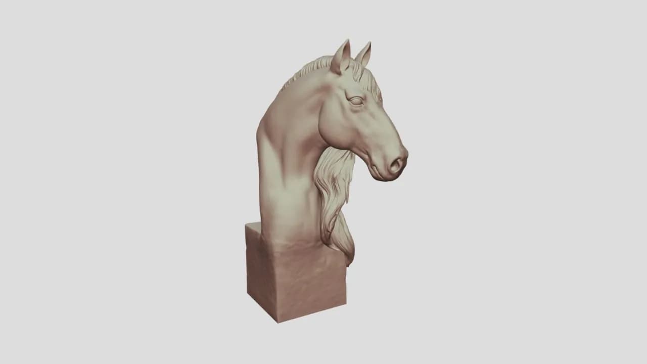 STL - Busto de caballo clásico
