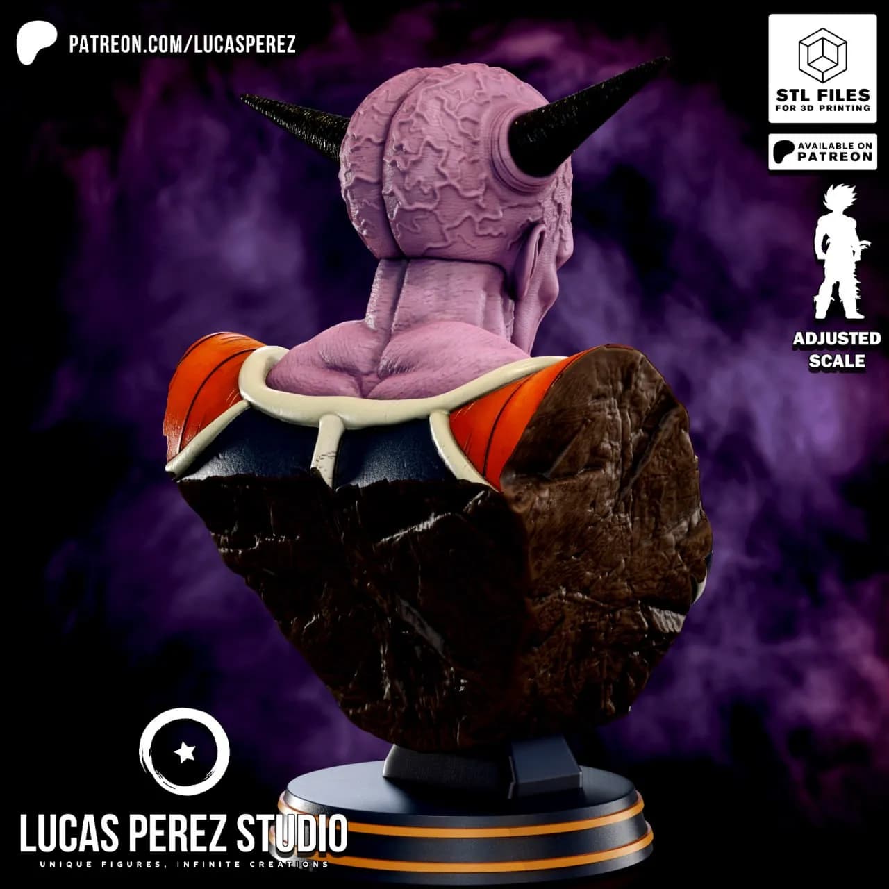 STL - Busto de Capitán Ginyu render 2