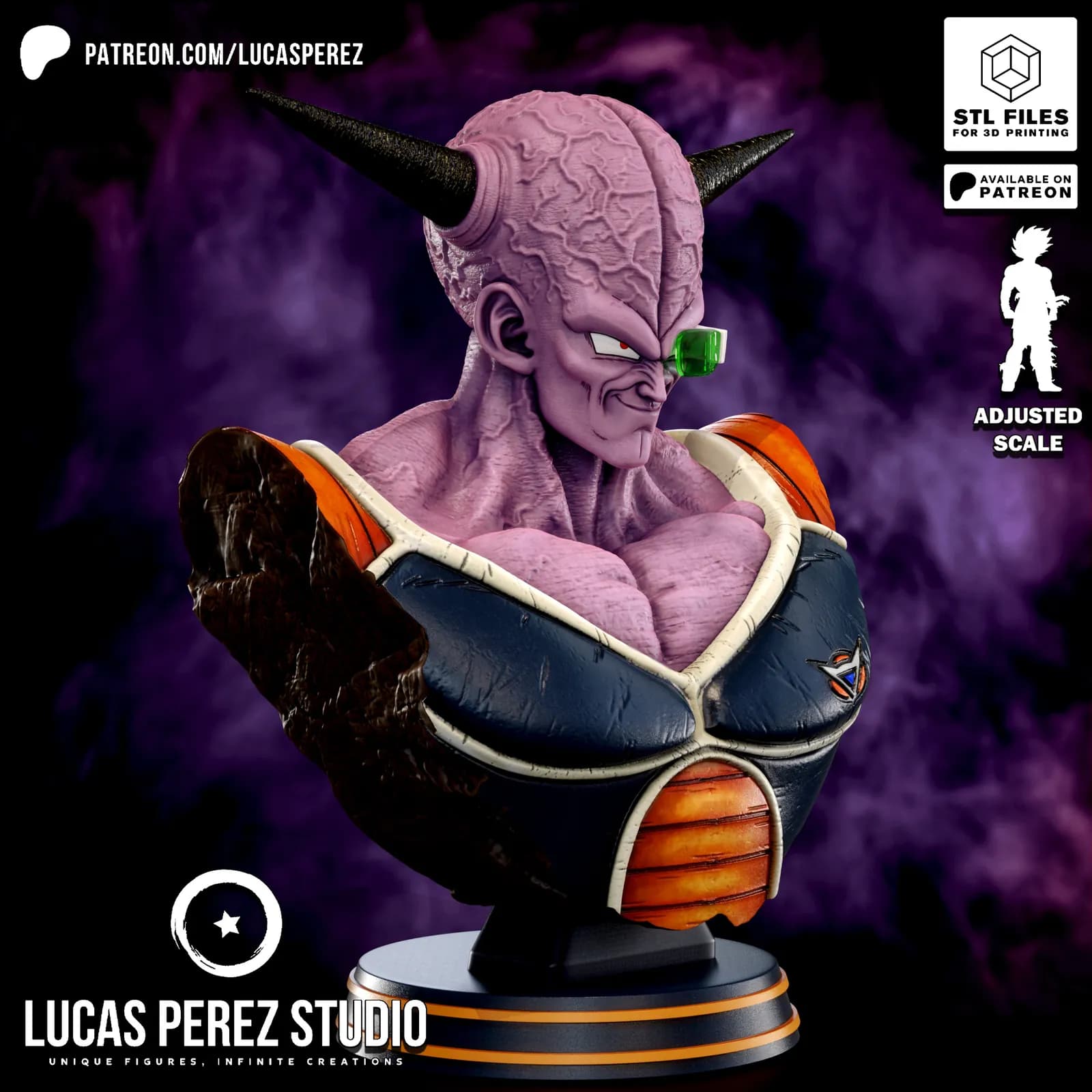 STL - Busto de Capitán Ginyu render 5
