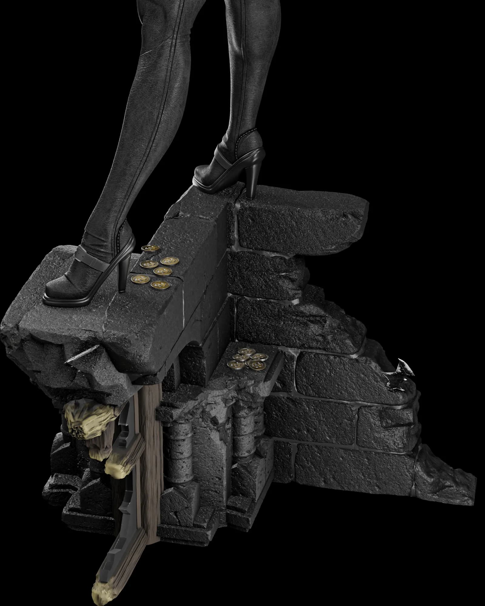 STL - Busto de Catwoman render 4