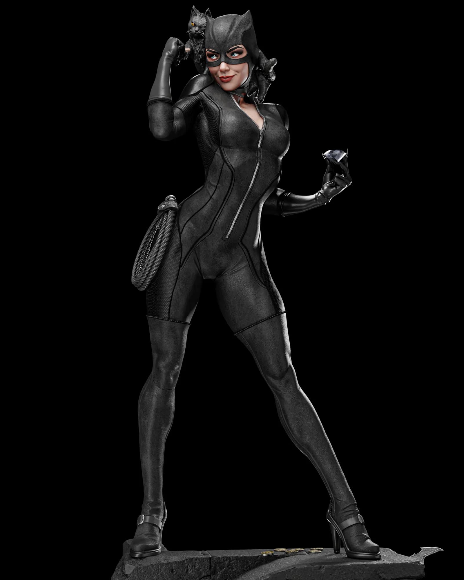 STL - Busto de Catwoman render 5